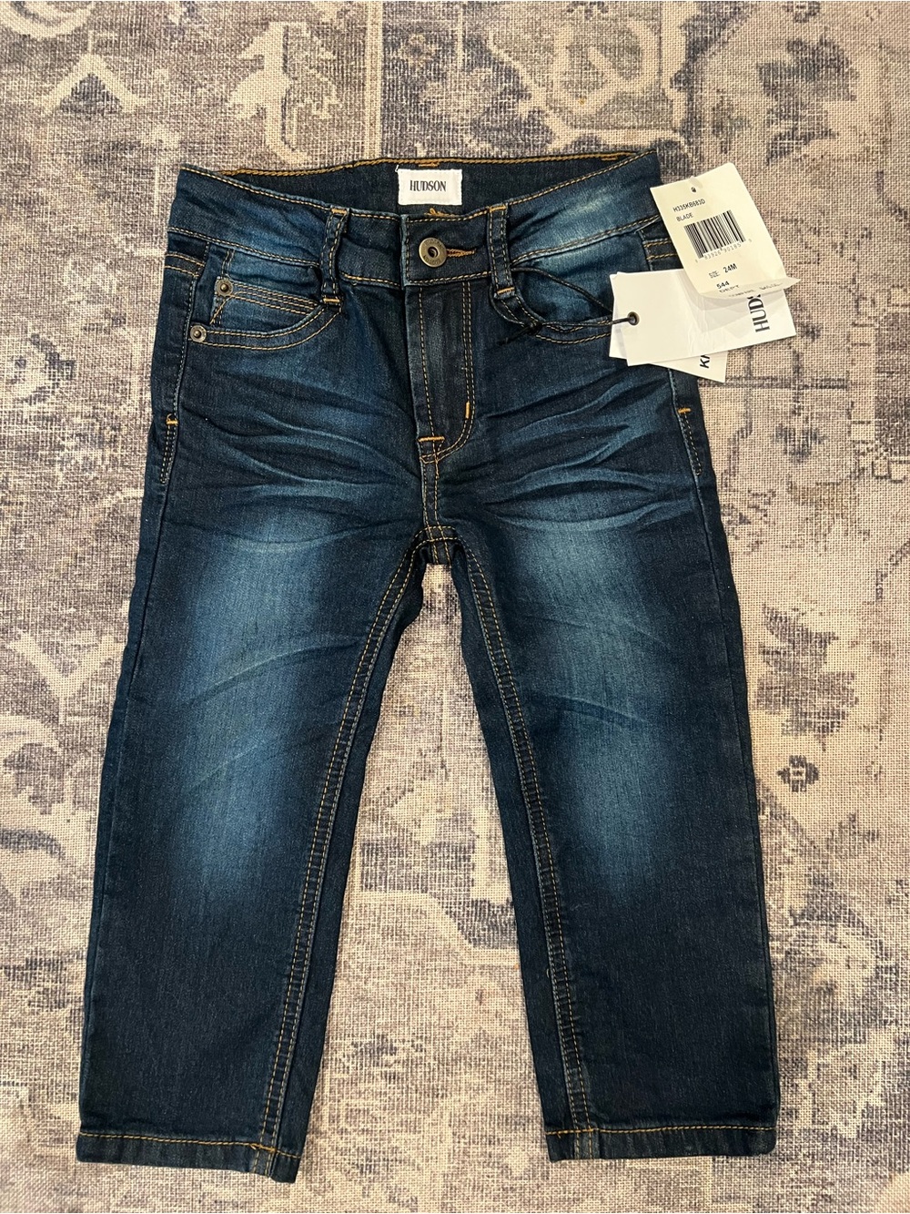 Hudson Jeans Toddler Slim Straight Dark Blue Washed Jeans